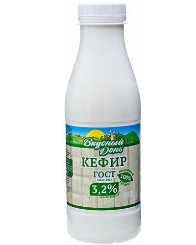 Кефир 3,2% - Саратовский комбинат детского питания: натуральный молочный напиток.